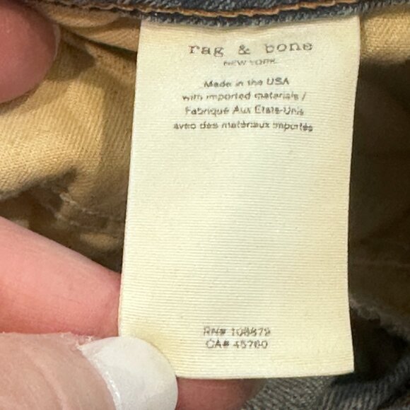 rag & bone Dre ankle boyfriend jeans low-rise slim Boho Sz 28 #W26443K510SWH - Picture 14 of 15